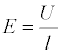 Formel zur Berechnung der elektrischen Feldstrke E